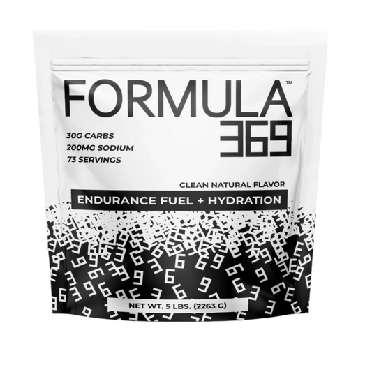 Formula 369 endurance fuel and hydration package on a white background
