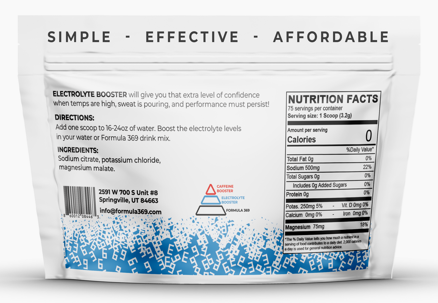 Electrolyte Booster Hydration Drink Mix - 50 servings